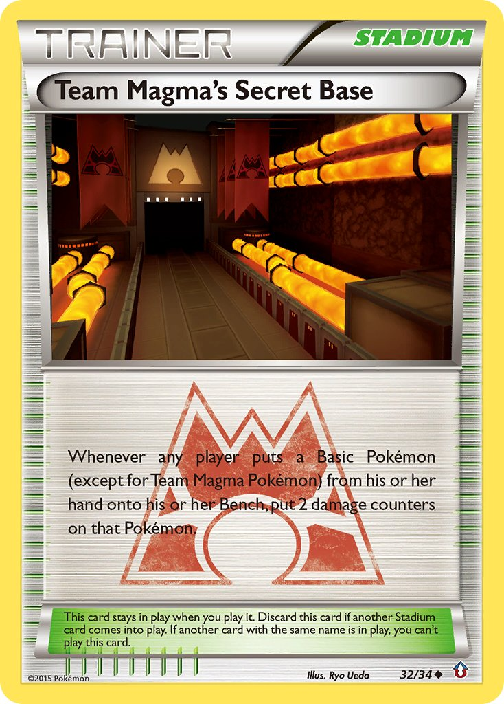Team Magma's Secret Base Pokémon card