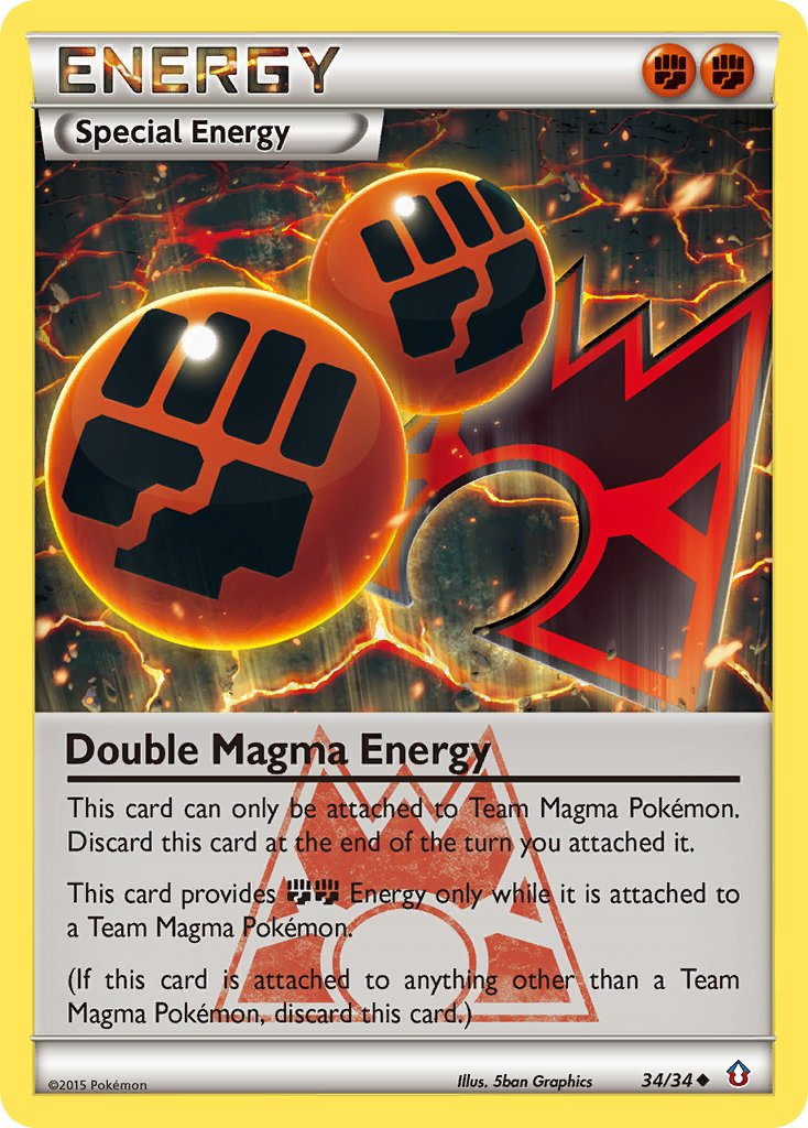 Double Magma Energy Pokémon card