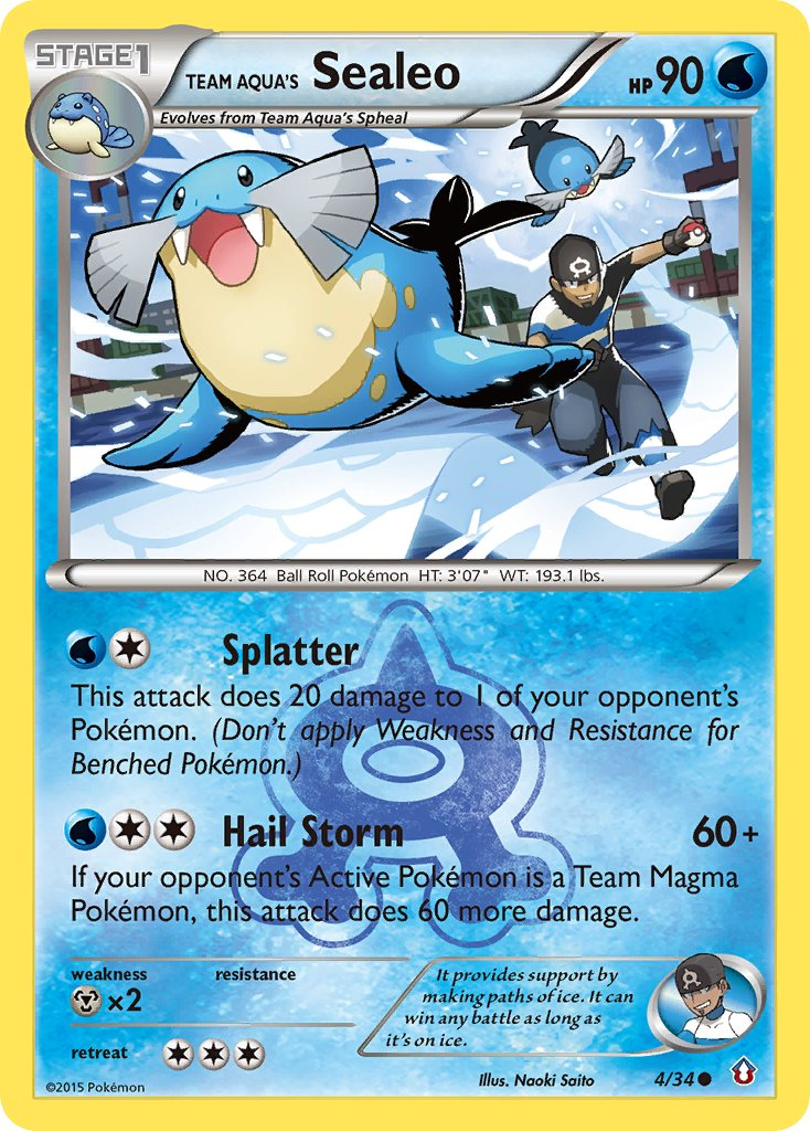 Team Aqua's Sealeo Pokémon card