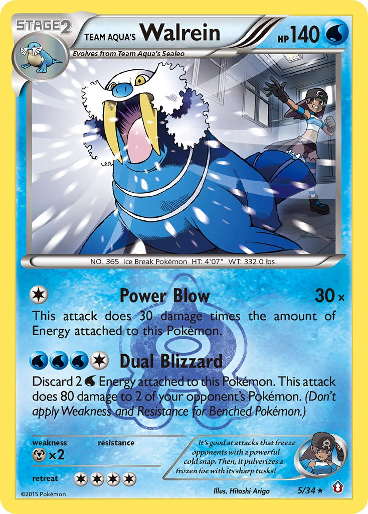 Team Aqua's Walrein Pokémon card