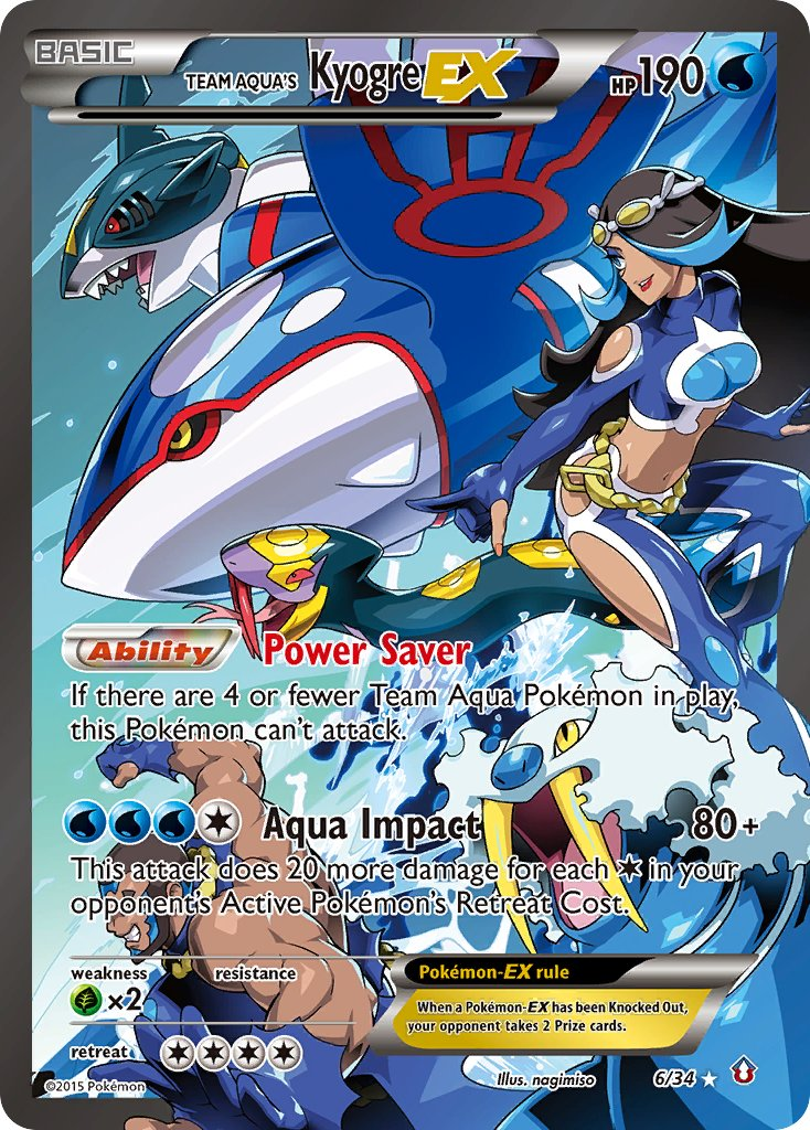 Team Aqua's Kyogre EX Pokémon card