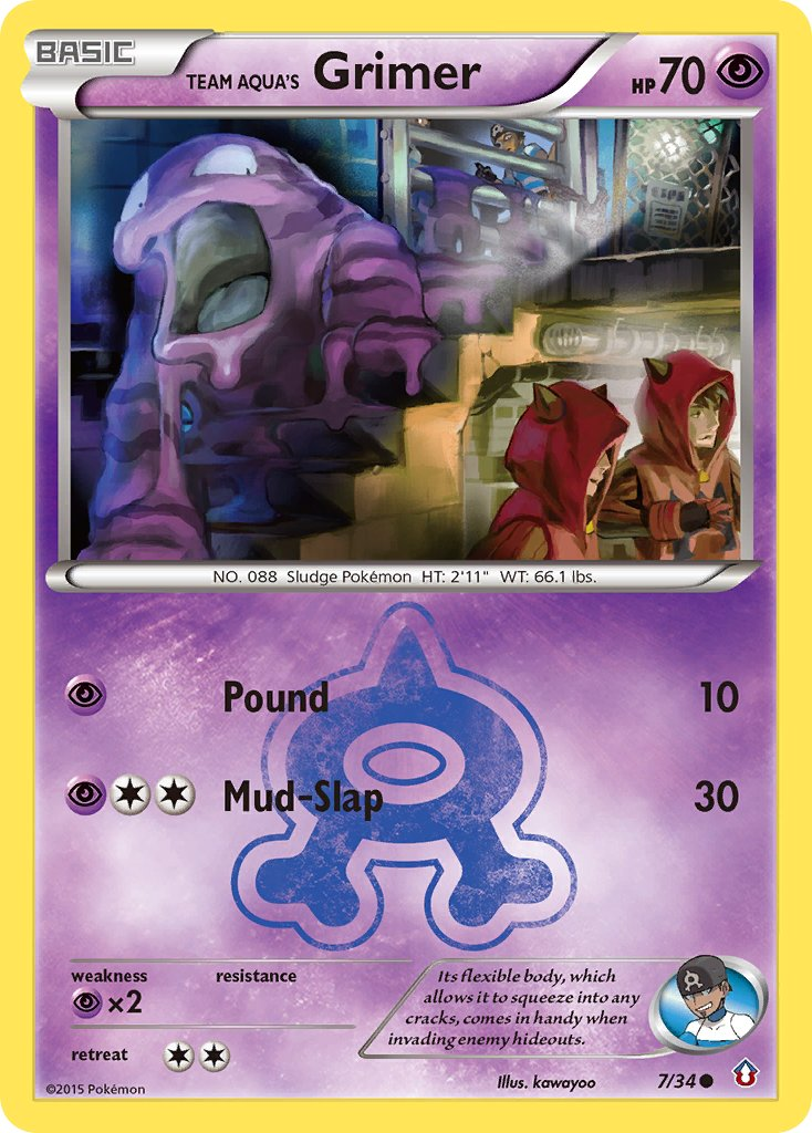 Team Aqua's Grimer Pokémon card