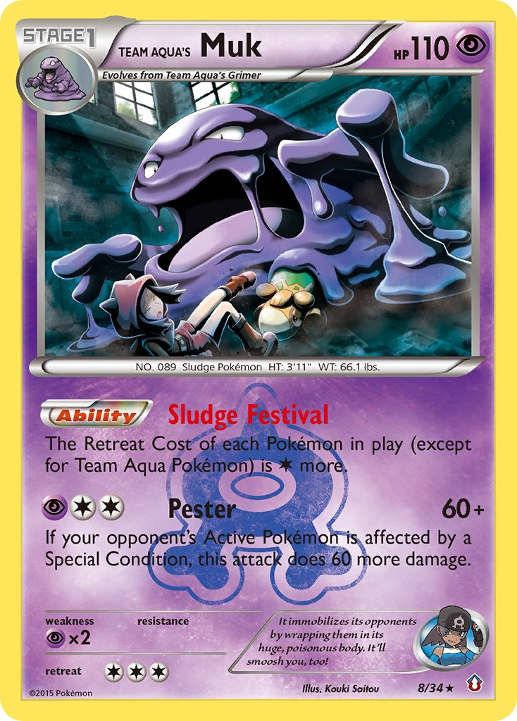 Team Aqua's Muk Pokémon card
