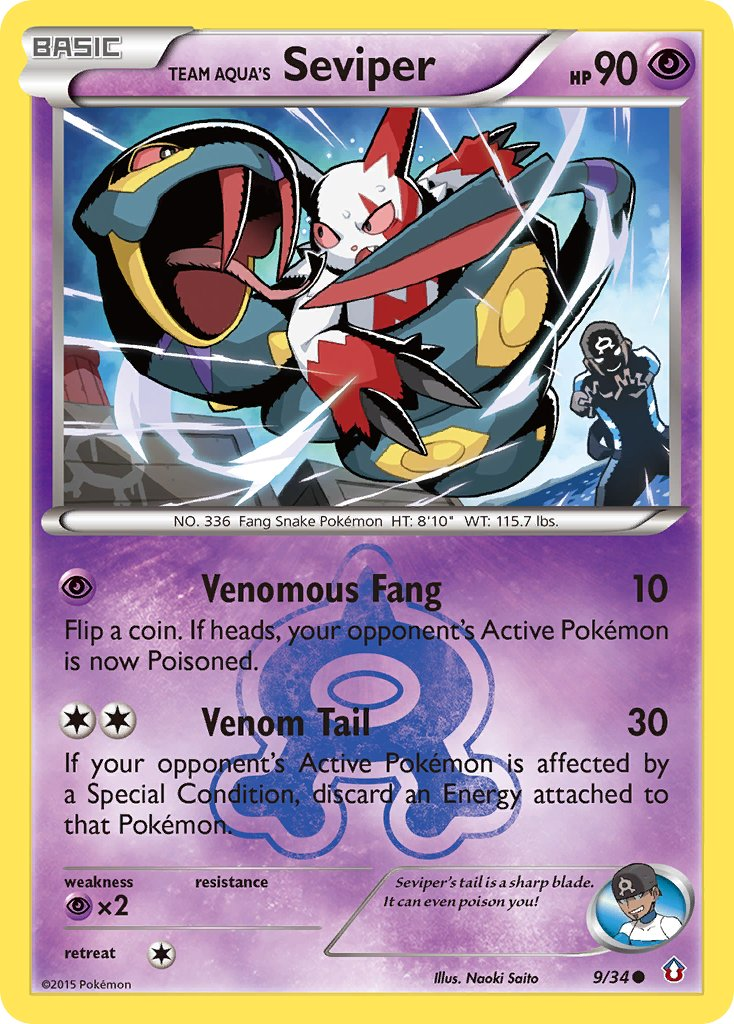 Team Aqua's Seviper Pokémon card