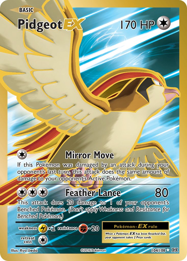 Pidgeot EX Pokémon card
