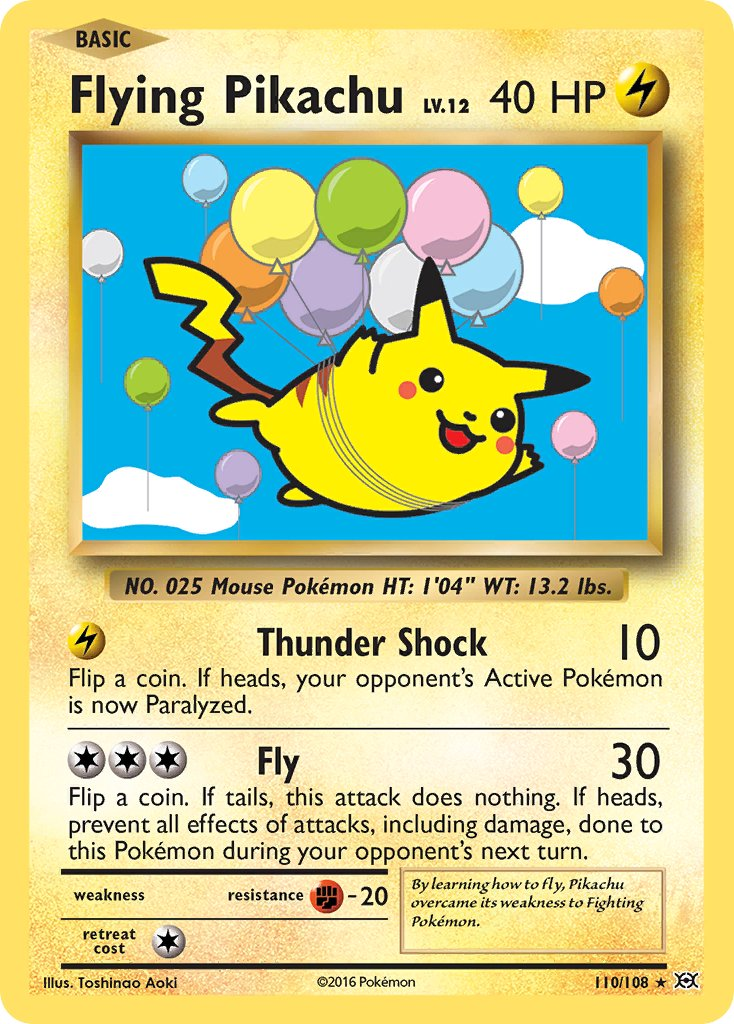 Flying Pikachu Pokémon card