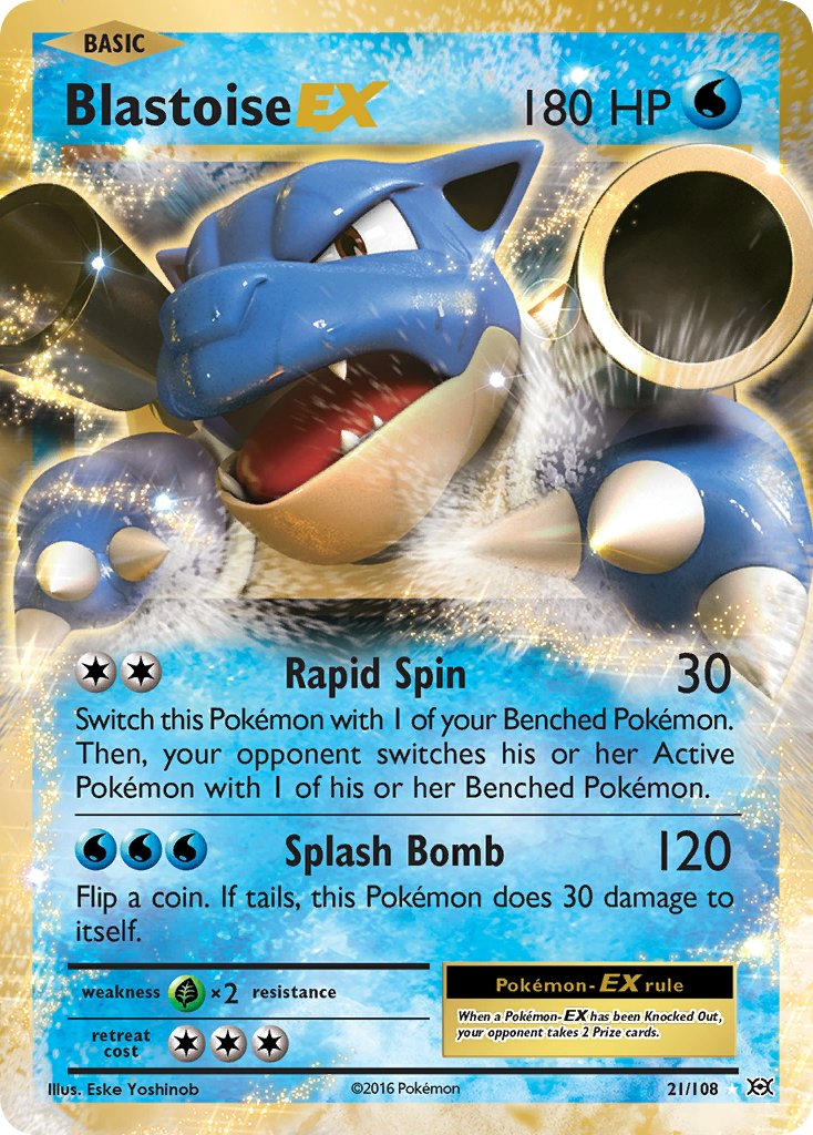 Blastoise EX Pokémon card