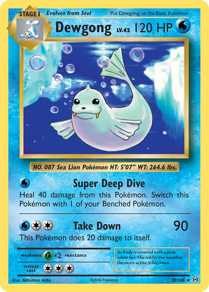 Dewgong Pokémon card