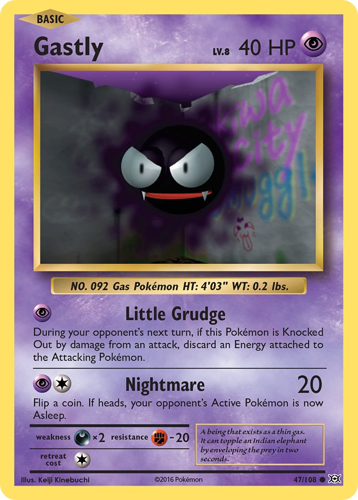 Gastly Pokémon card