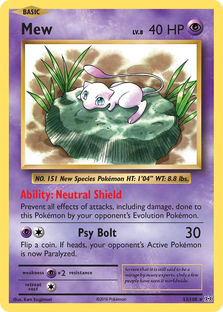 Mew Pokémon card