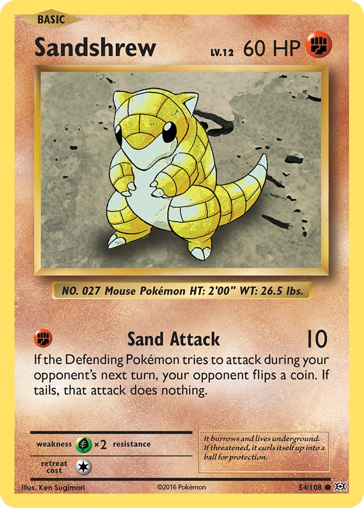 Sandshrew Pokémon card