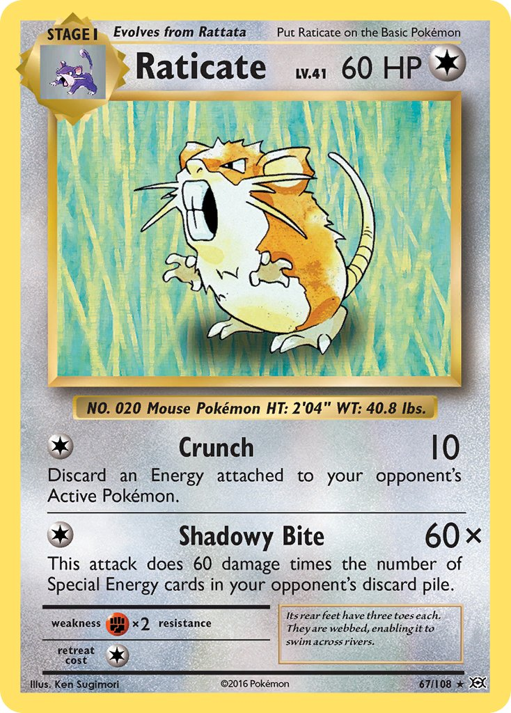Raticate Pokémon card