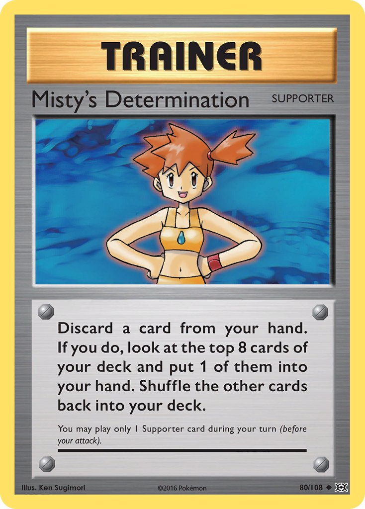 Misty's Determination Pokémon card
