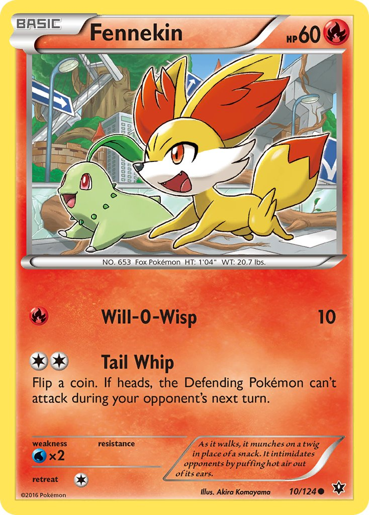 Fennekin Pokémon card