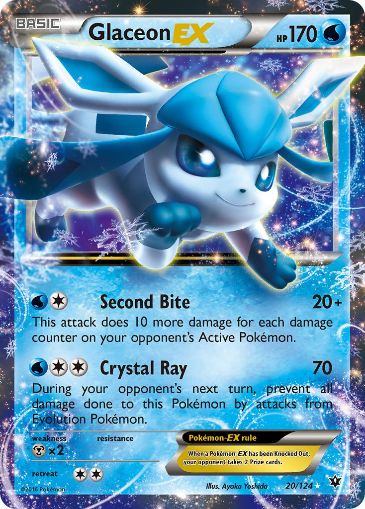 Glaceon EX Pokémon card