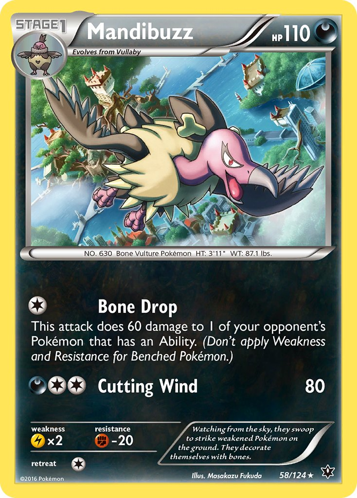 Mandibuzz Pokémon card