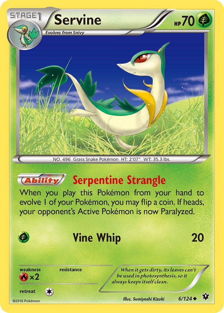 Servine Pokémon card