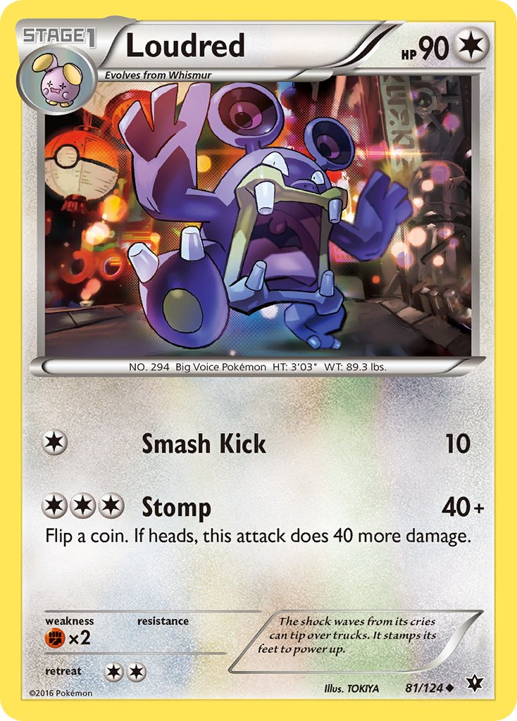Loudred Pokémon card