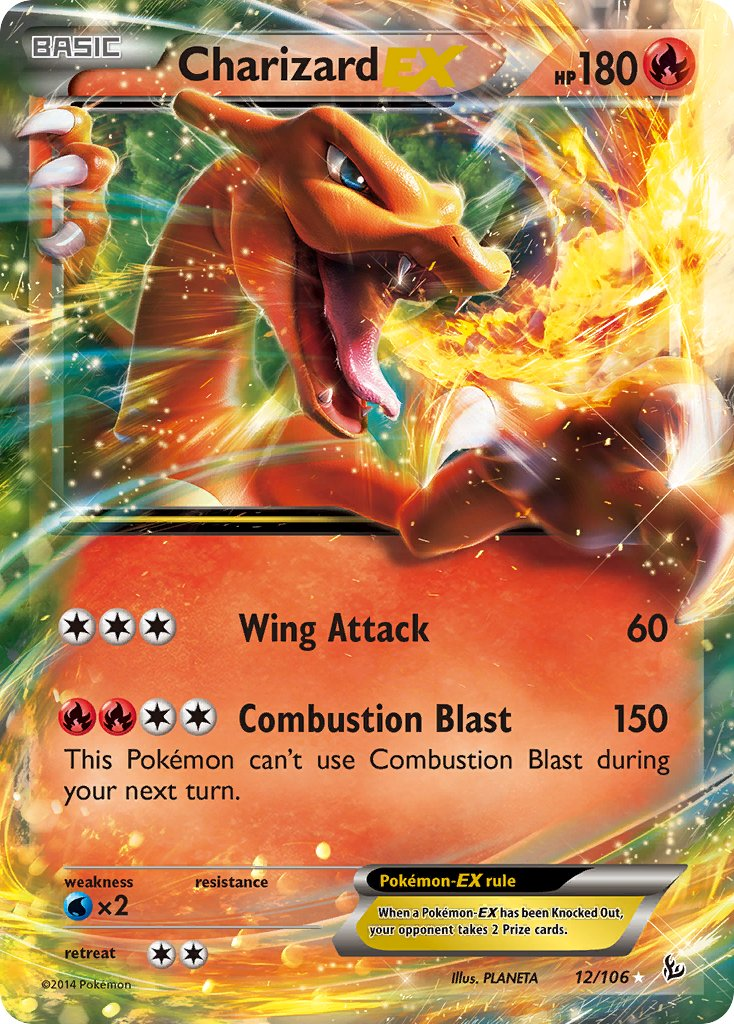 Charizard EX Pokémon card