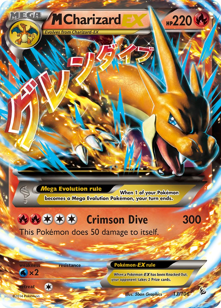Mega Charizard EX Pokémon card