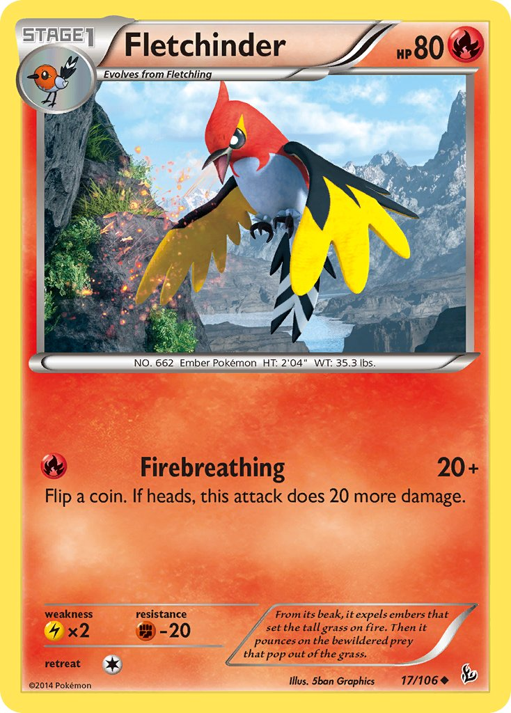 Fletchinder Pokémon card