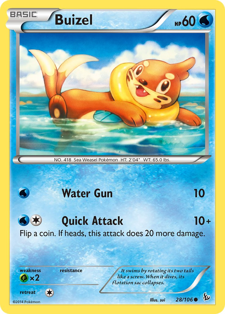 Buizel Pokémon card