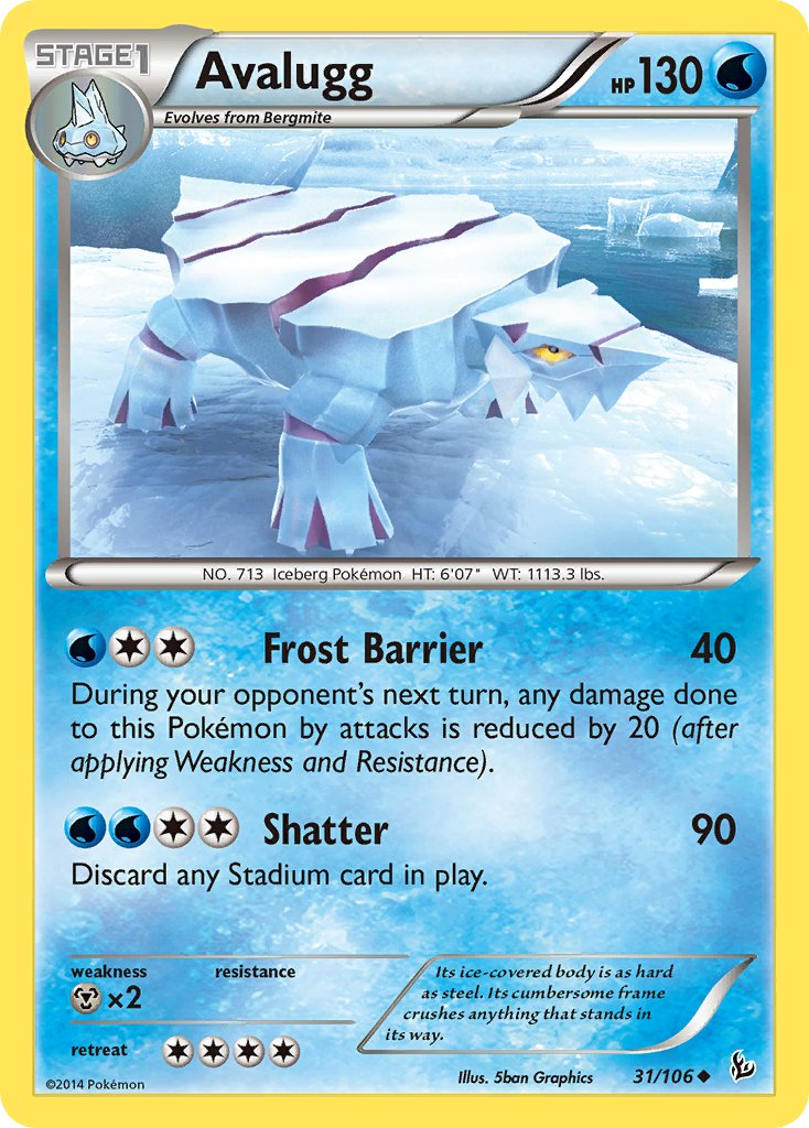 Avalugg Pokémon card