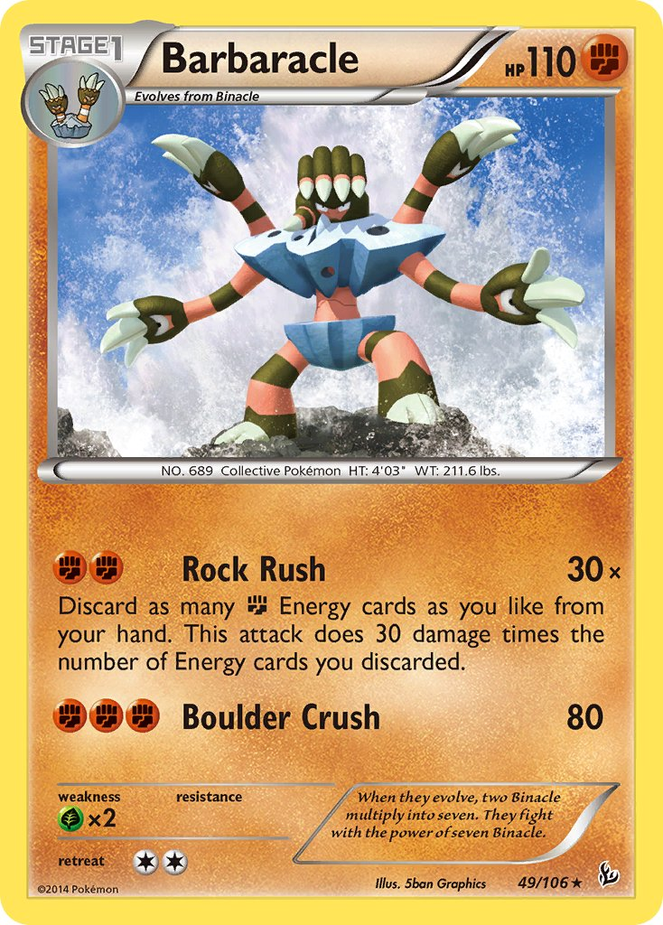 Barbaracle Pokémon card