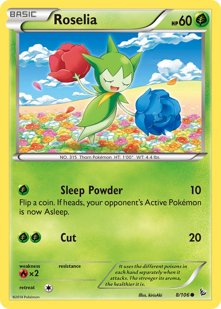 Roselia Pokémon card