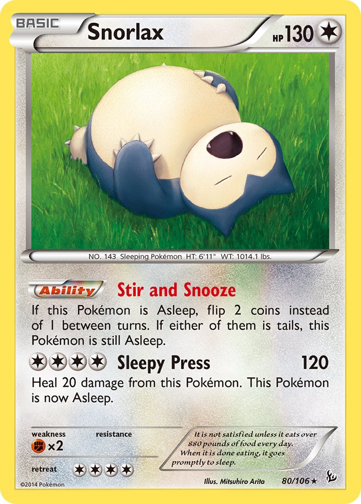 Snorlax Pokémon card