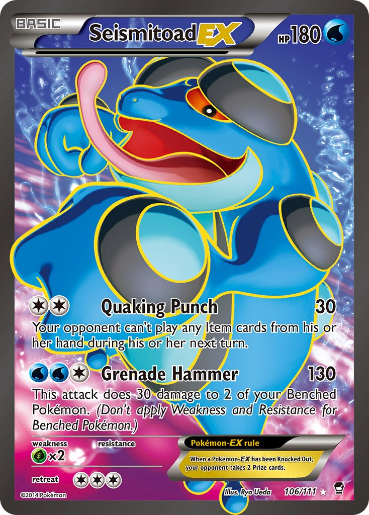 Seismitoad EX Pokémon card