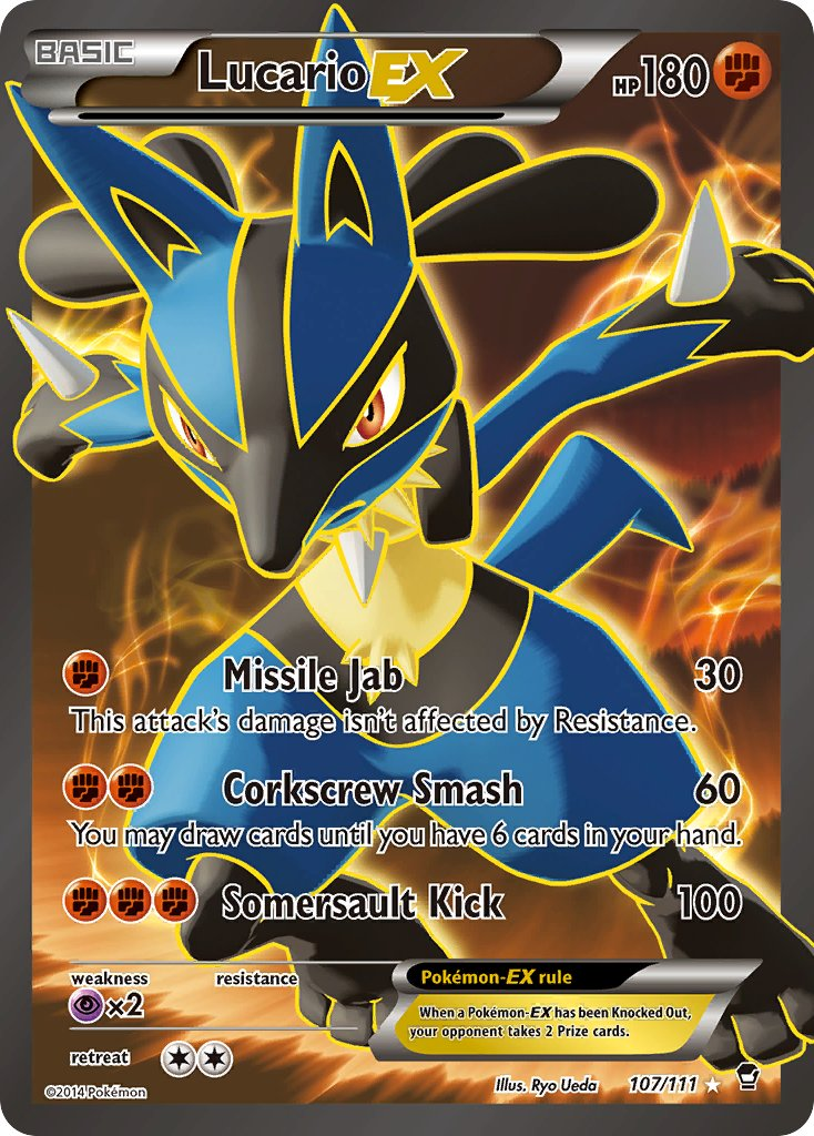 Lucario EX Pokémon card