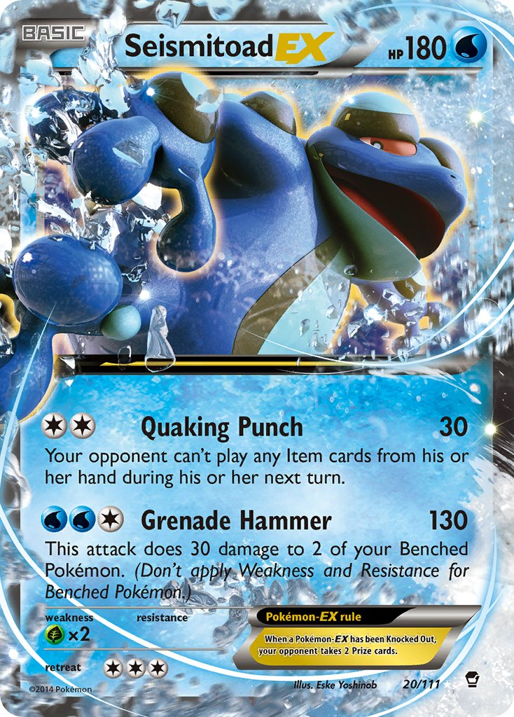 Seismitoad EX Pokémon card