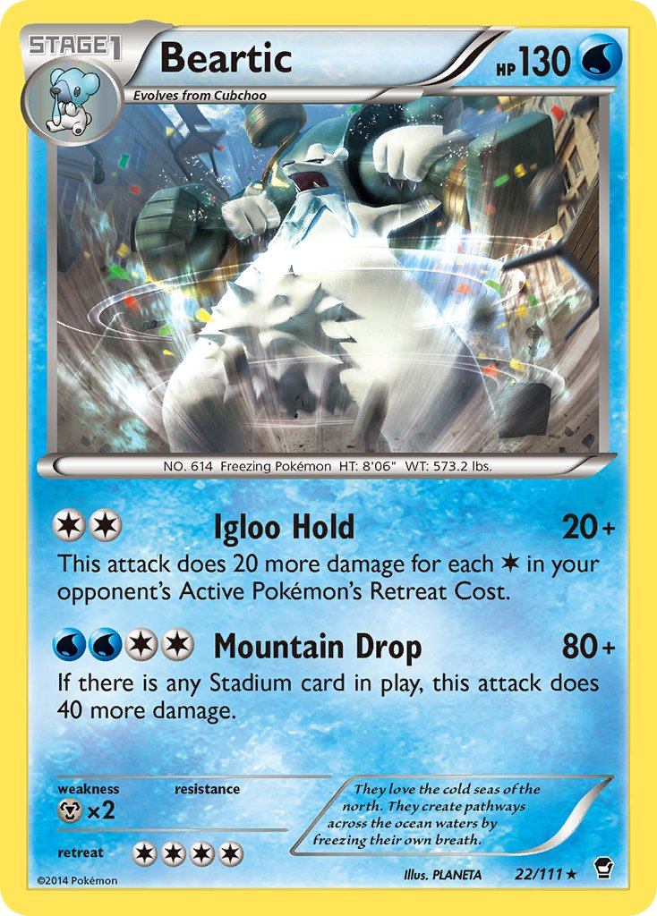 Beartic Pokémon card