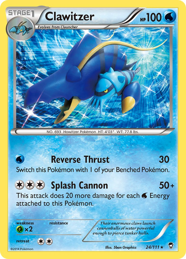 Clawitzer Pokémon card