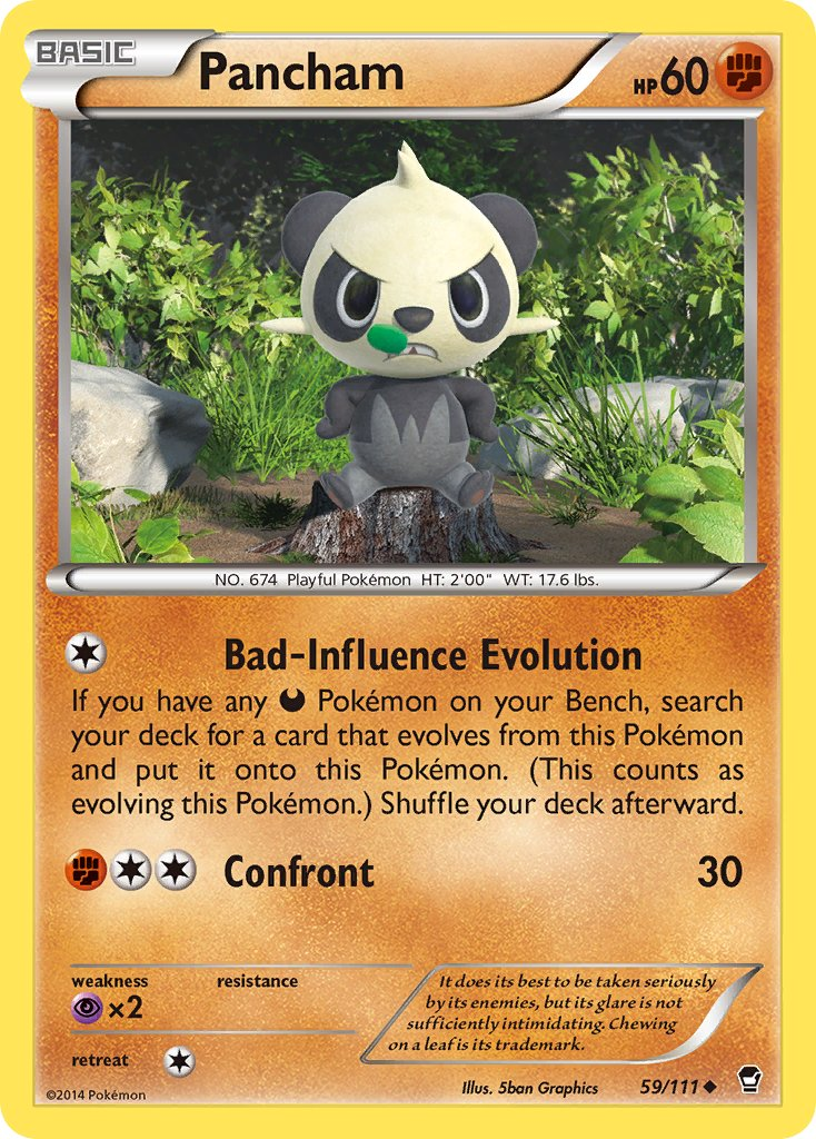 Pancham Pokémon card