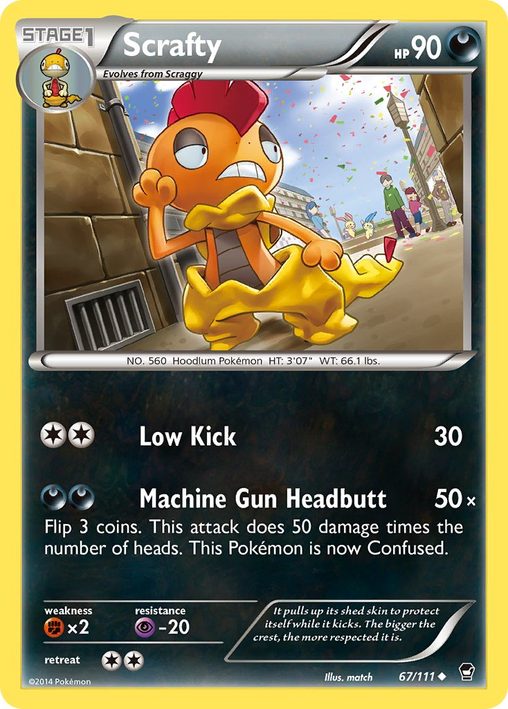 Scrafty Pokémon card