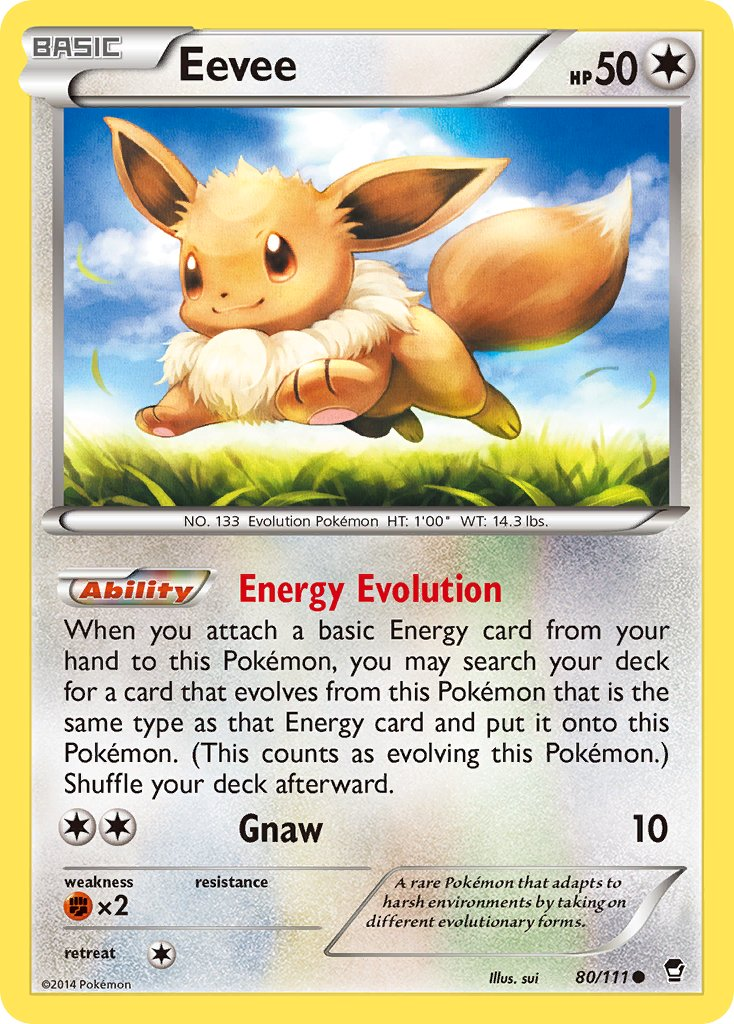 Eevee Pokémon card