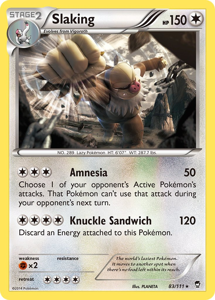 Slaking Pokémon card