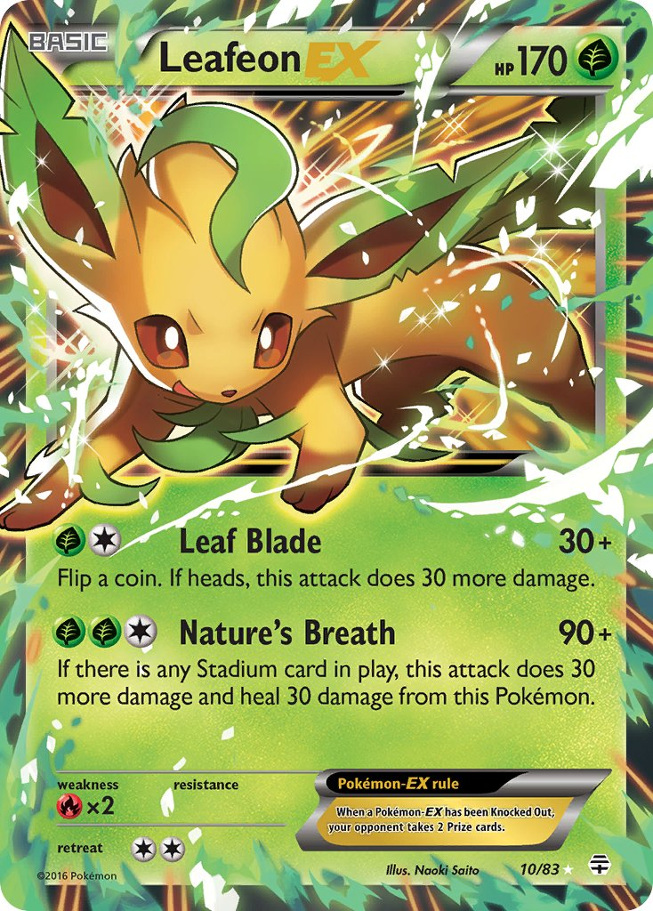 Leafeon EX Pokémon card