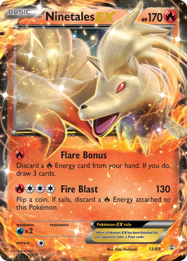 Ninetales EX Pokémon card