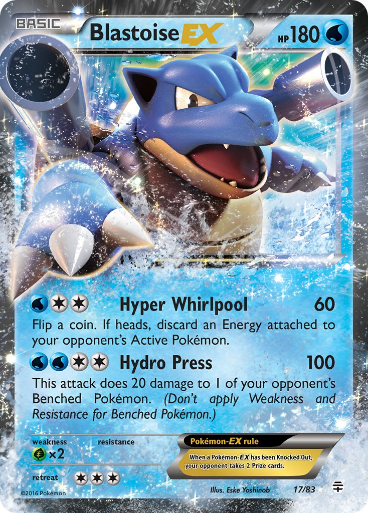 Blastoise EX Pokémon card
