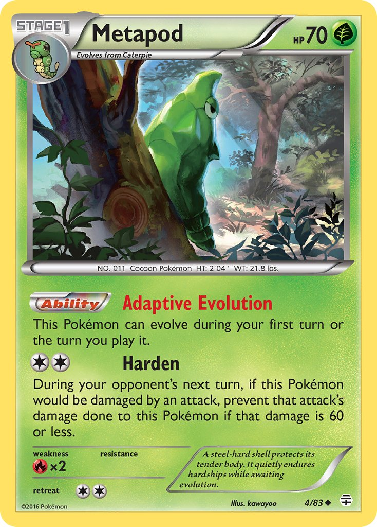 Metapod Pokémon card