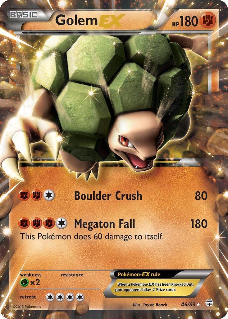 Golem EX Pokémon card
