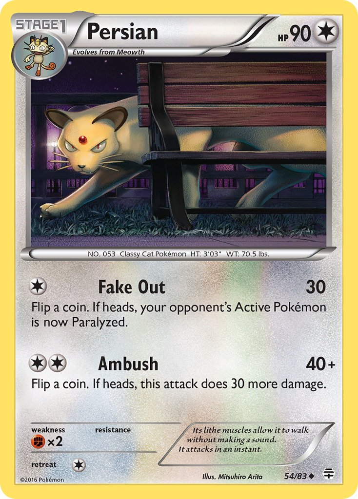 Persian Pokémon card