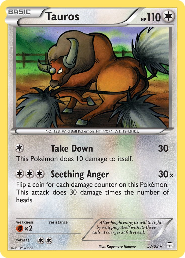 Tauros Pokémon card