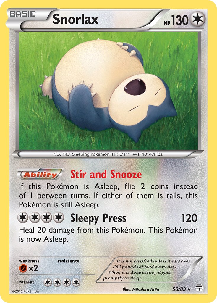 Snorlax Pokémon card