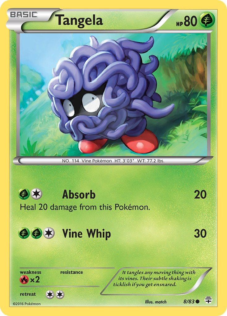 Tangela Pokémon card
