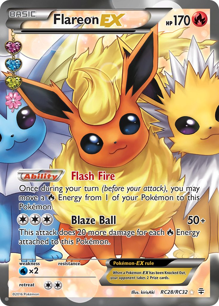 Flareon EX Pokémon card