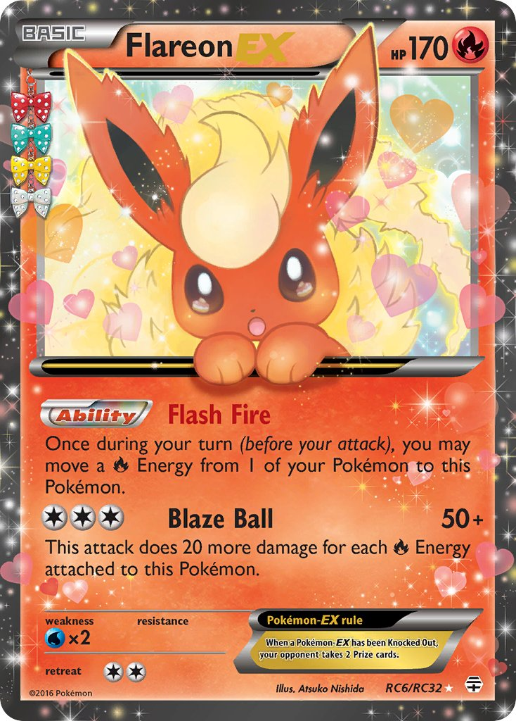 Flareon EX Pokémon card